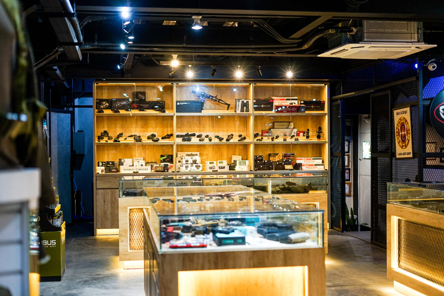 Swarna Tactical headquarters with military equipment display